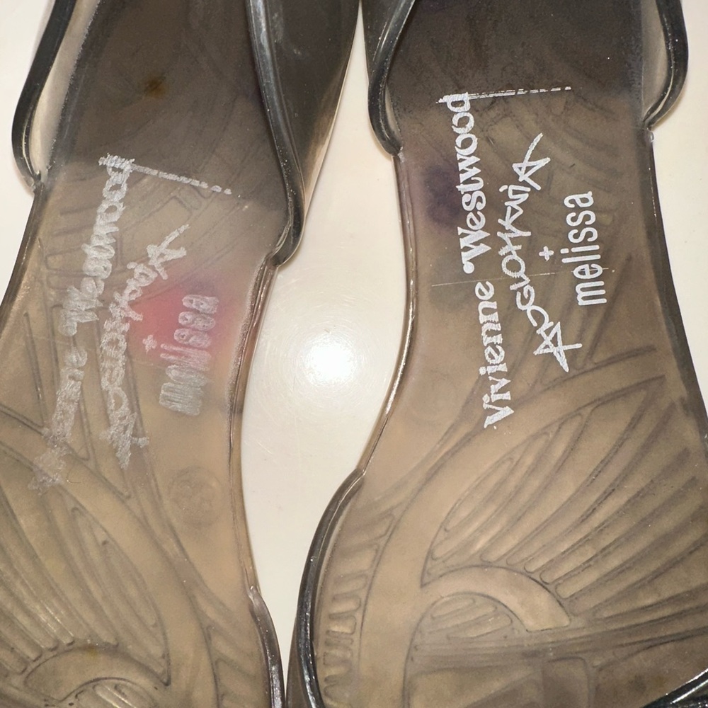 Vivienne Westwood x Mini Melissa Black Bow Women's Shoes size 38 - Picture 2 of 6